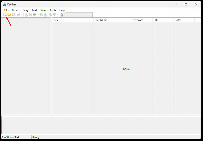 Onboarding Keepass screenshot 1
