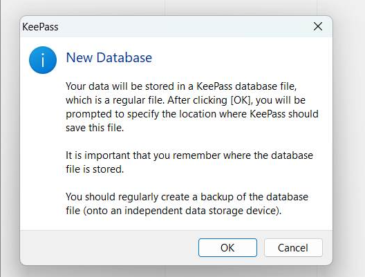 Onboarding Keepass screenshot 2