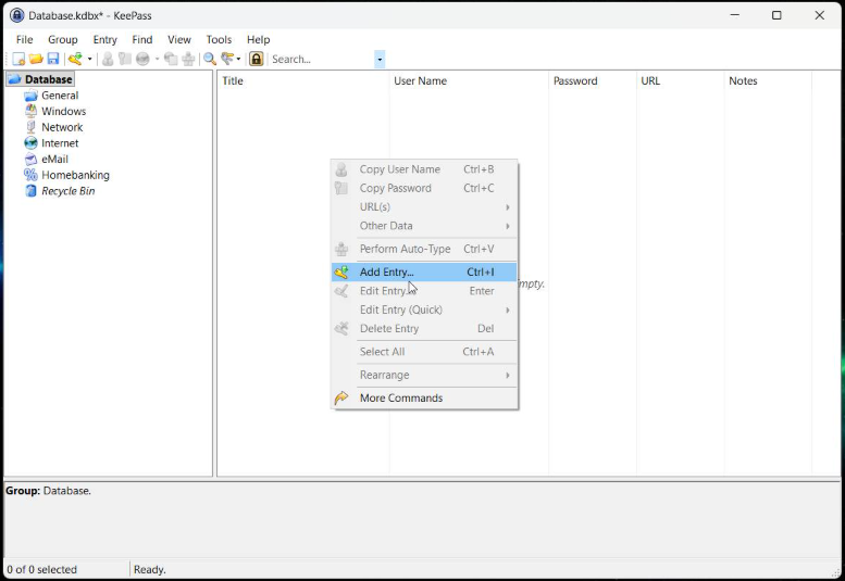 Onboarding Keepass screenshot 6