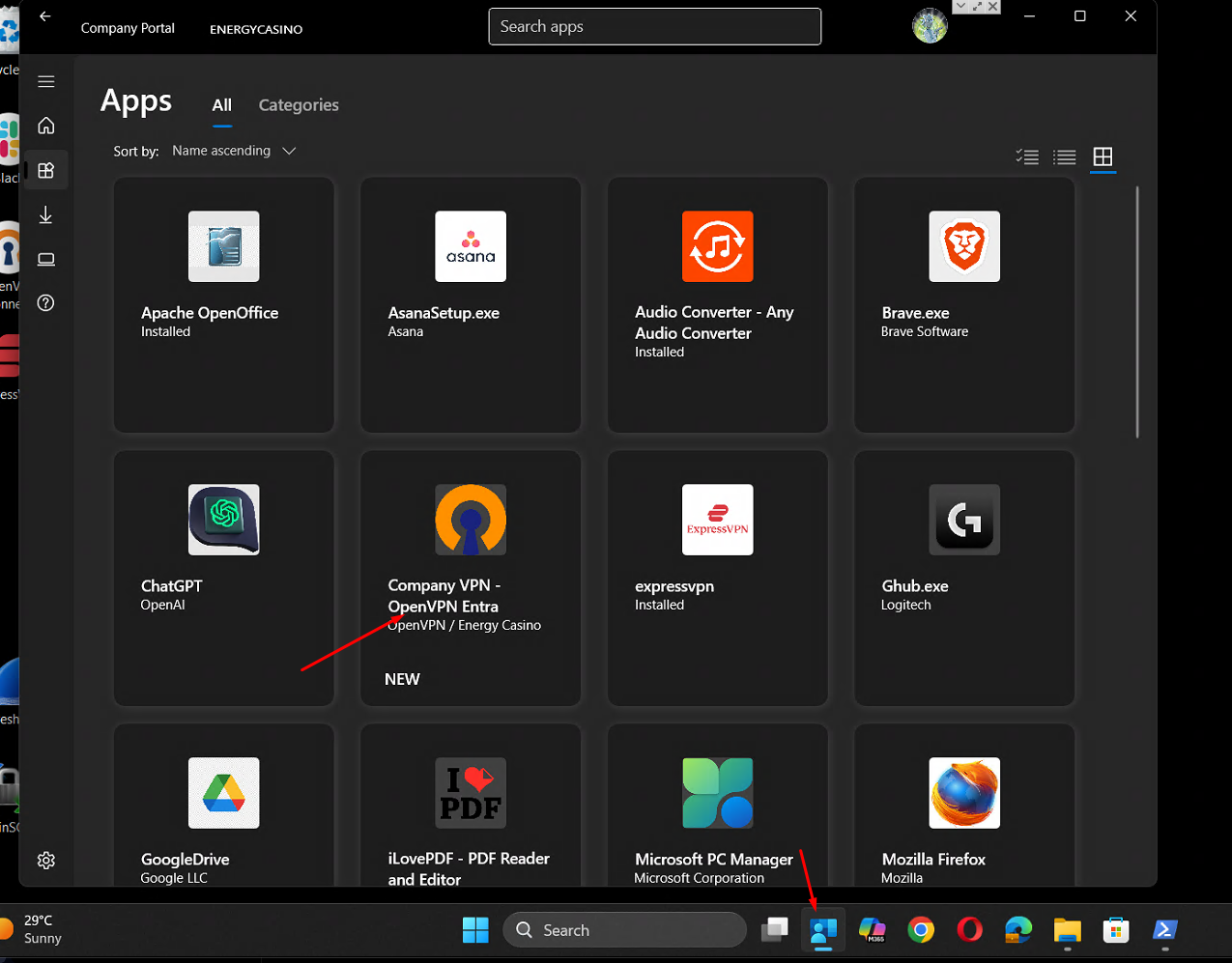 OpenVPN installation screenshot 1