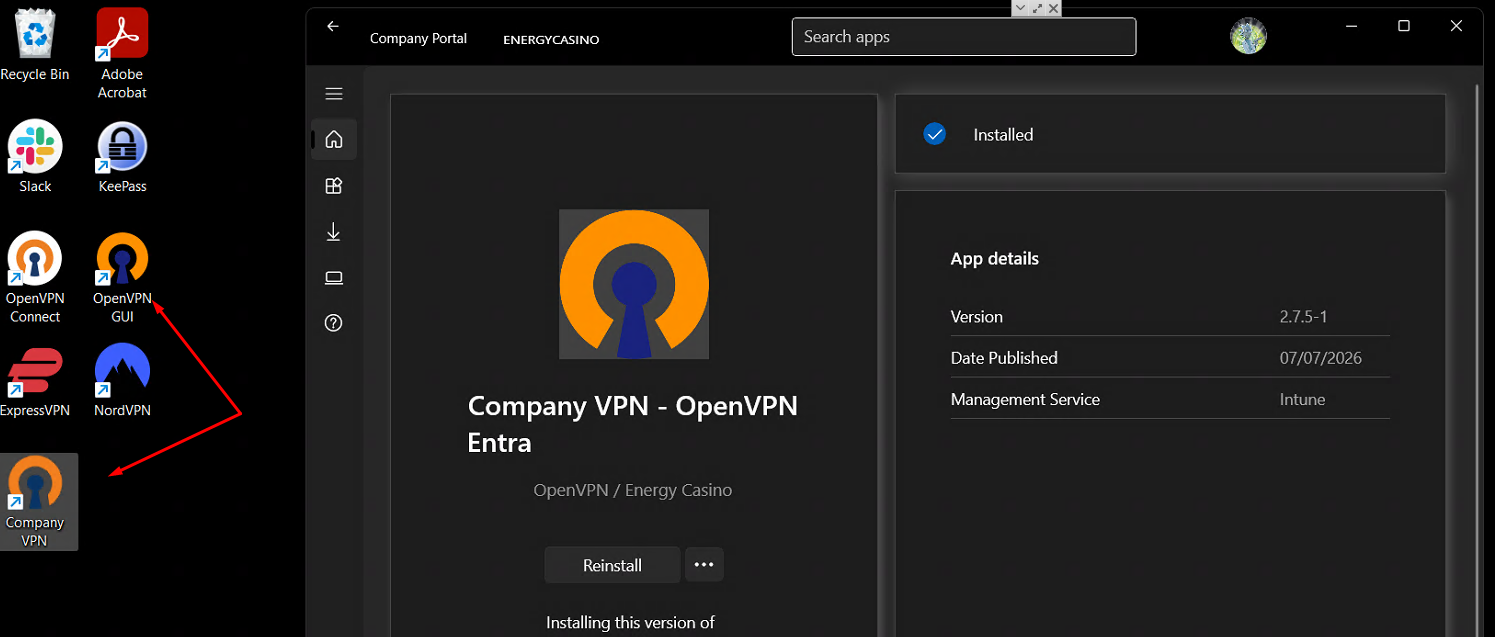 OpenVPN installation screenshot 3